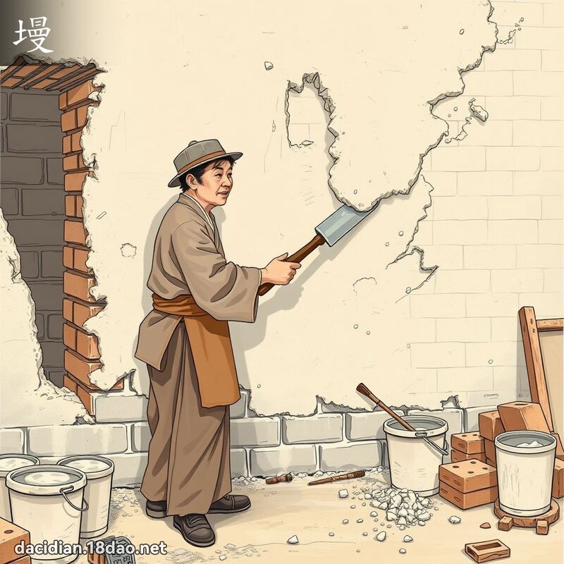 墁 - 国语大辞典配图