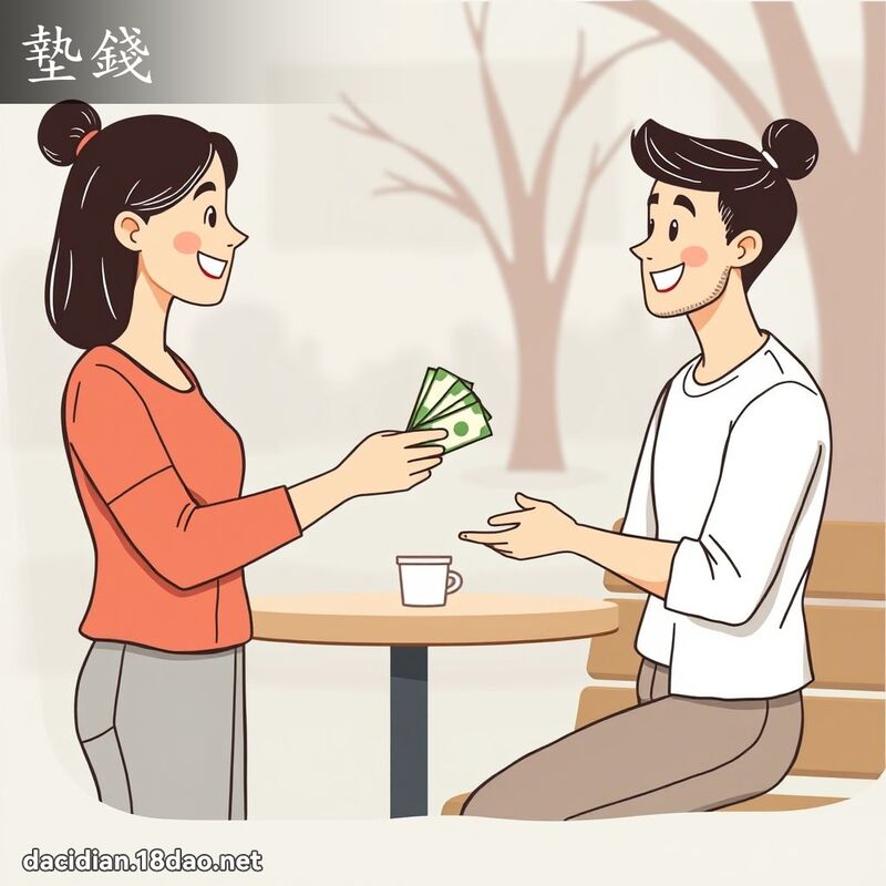 墊錢 - 國語大辭典配圖