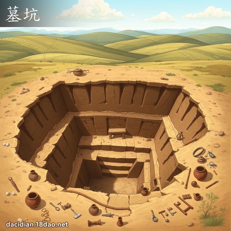 墓坑 - 国语大辞典配图
