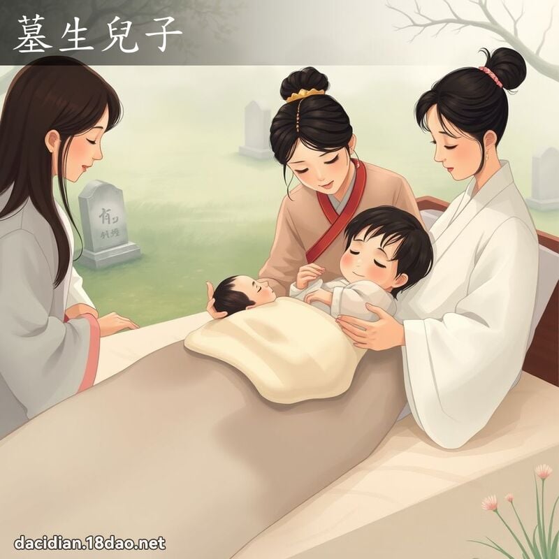 墓生儿子 - 国语大辞典配图
