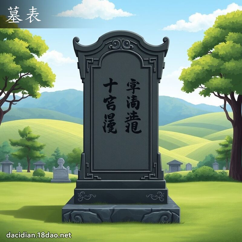 墓表 - 國語大辭典配圖