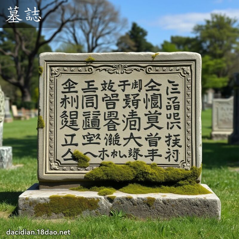 墓誌 - 國語大辭典配圖