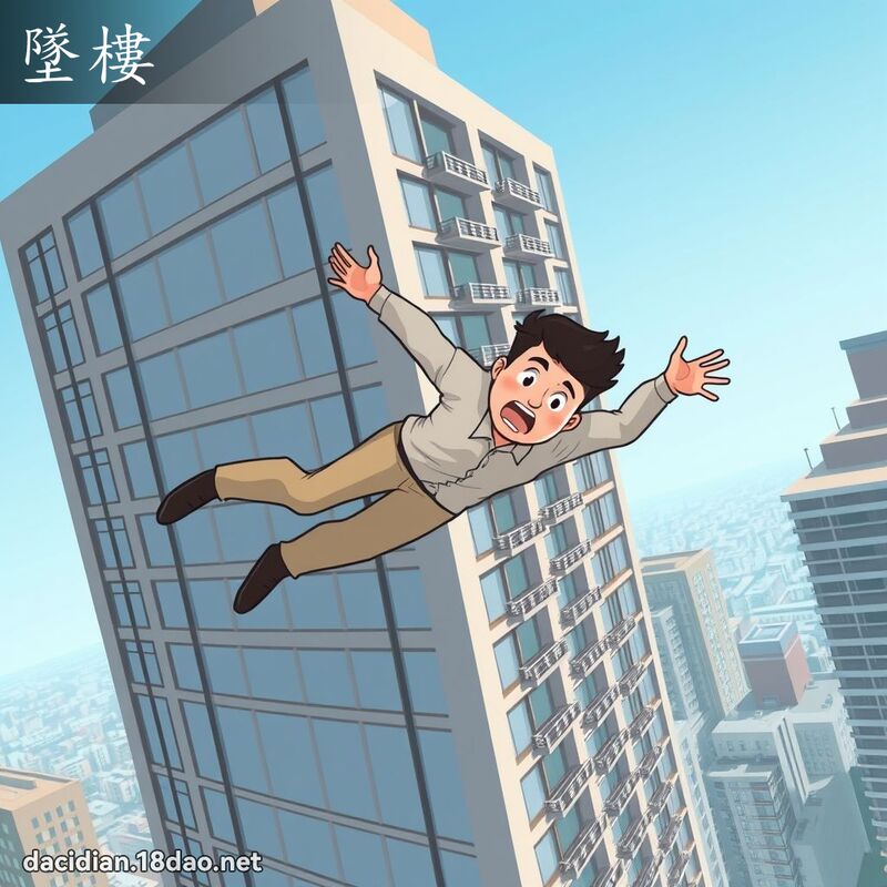 坠楼 - 国语大辞典配图