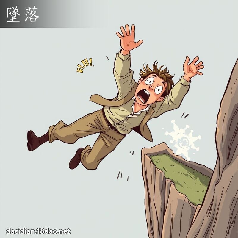 坠落 - 国语大辞典配图
