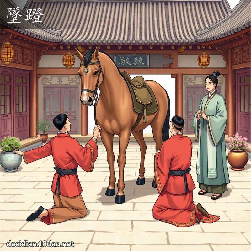 坠蹬 - 国语大辞典配图