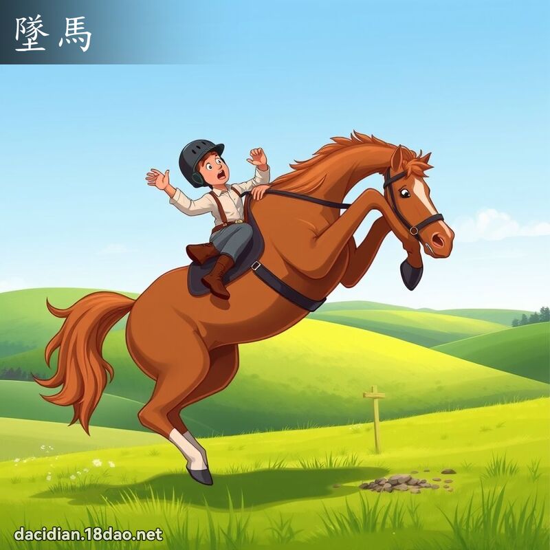 墜馬 - 國語大辭典配圖