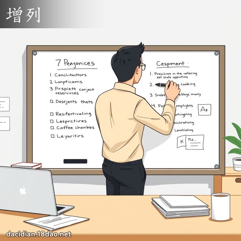 增列 - 國語大辭典配圖