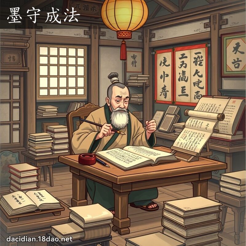 墨守成法 - 國語大辭典配圖