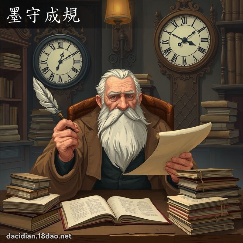 墨守成規 - 國語大辭典配圖