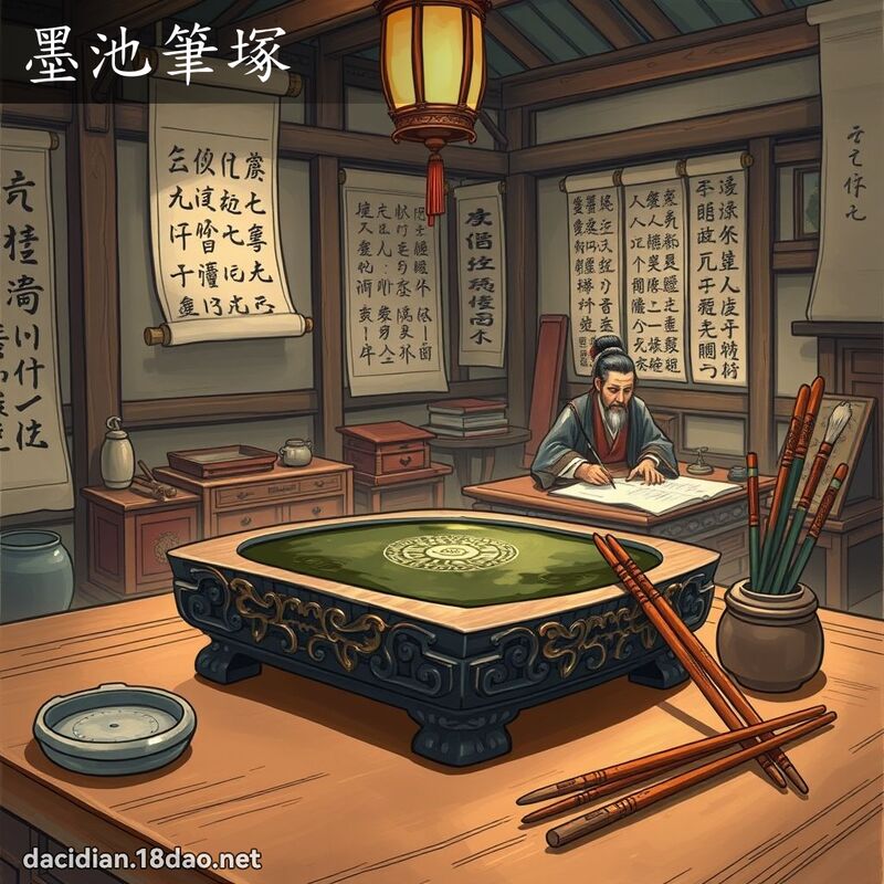 墨池筆塚 - 國語大辭典配圖