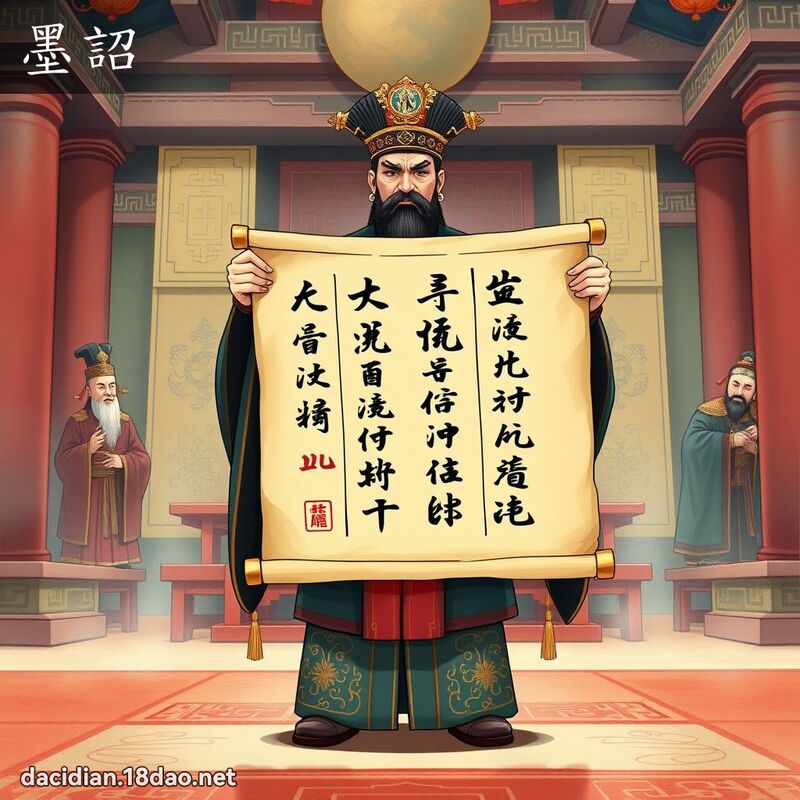墨詔 - 國語大辭典配圖