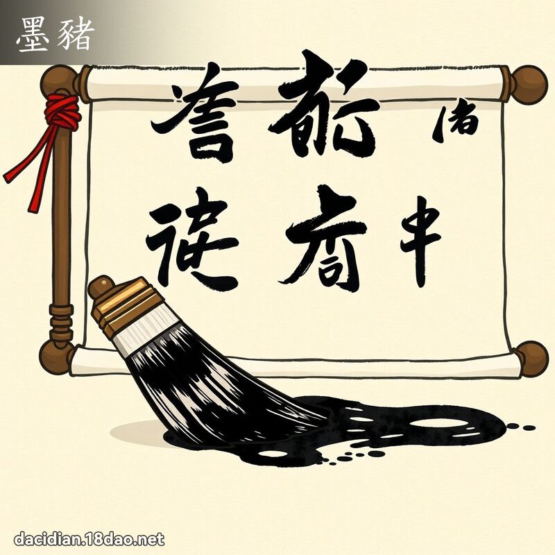 墨豬 - 國語大辭典配圖