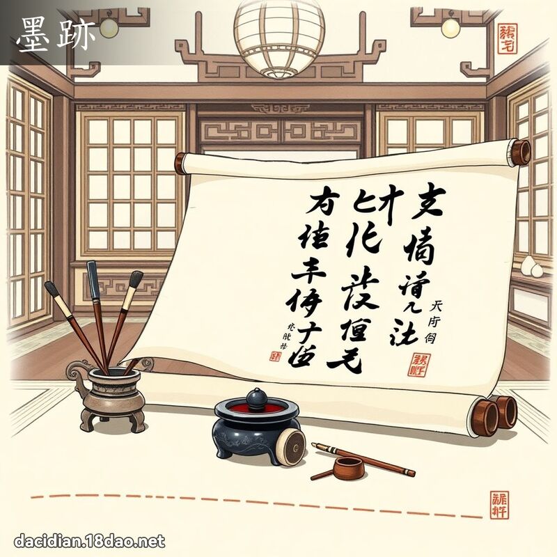 墨跡 - 国语大辞典配图
