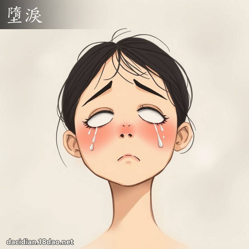 墮泪 - 国语大辞典配图