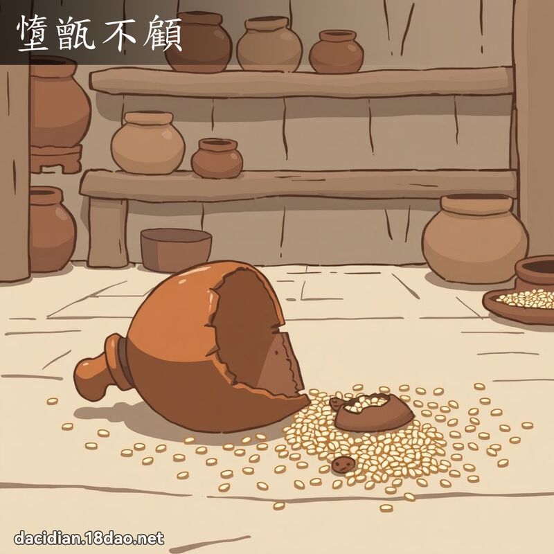 墯甑不顾 - 国语大辞典配图