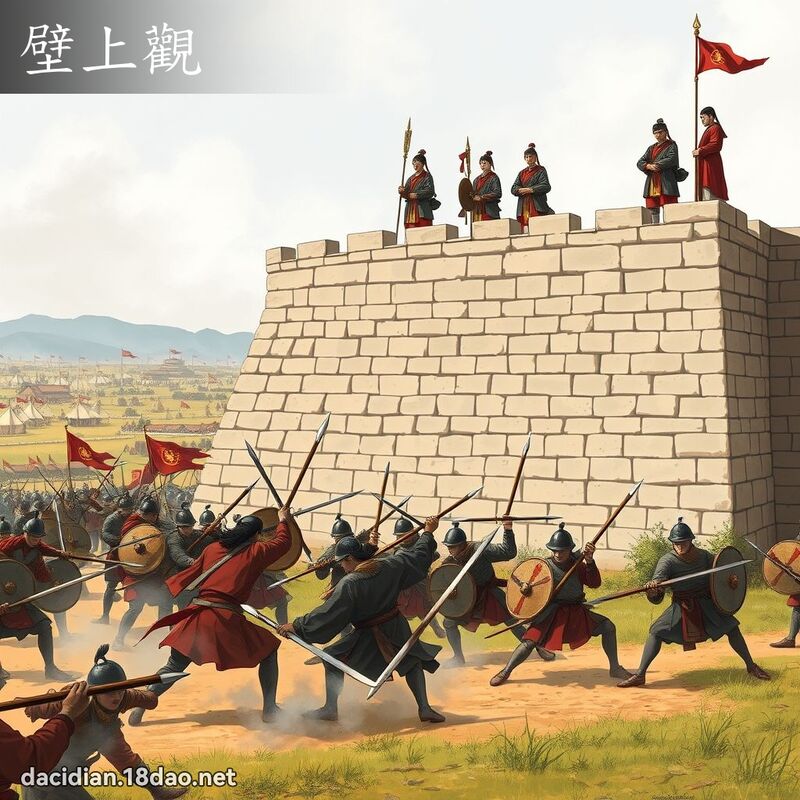 壁上觀 - 國語大辭典配圖