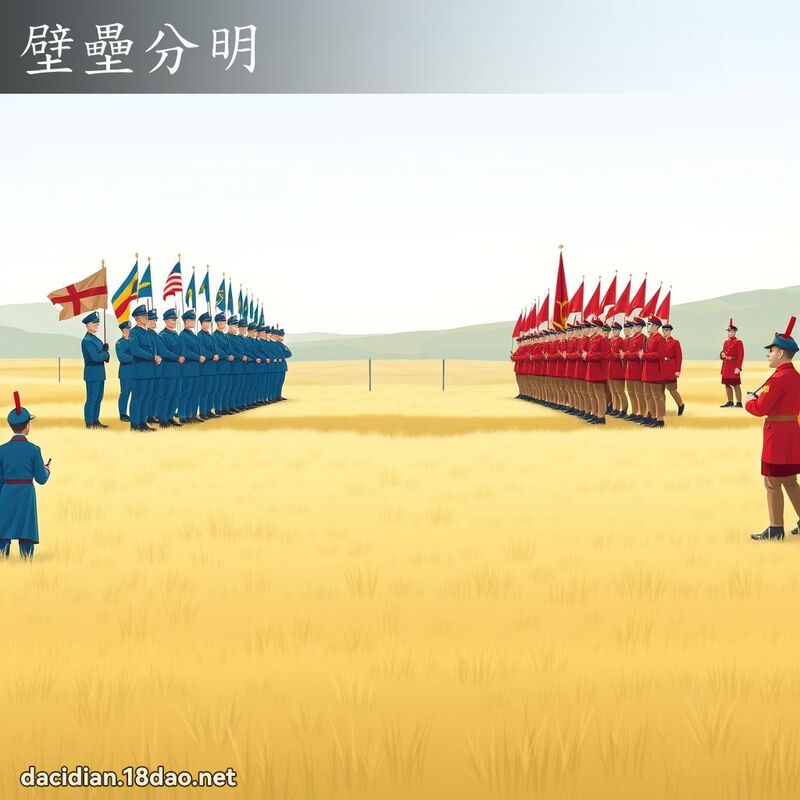 壁垒分明 - 国语大辞典配图
