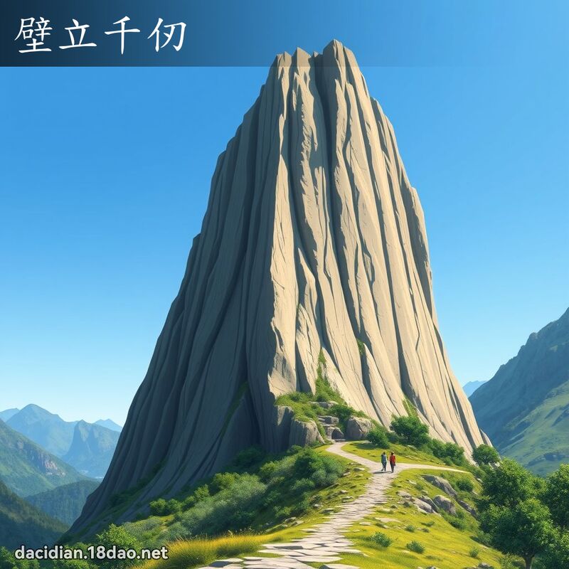 壁立千仞 - 国语大辞典配图