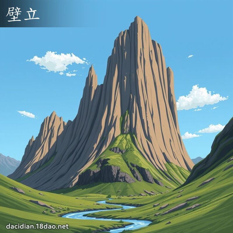 壁立 - 国语大辞典配图