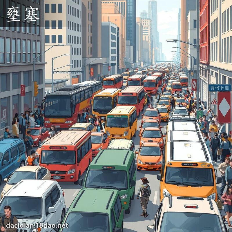 壅塞 - 国语大辞典配图