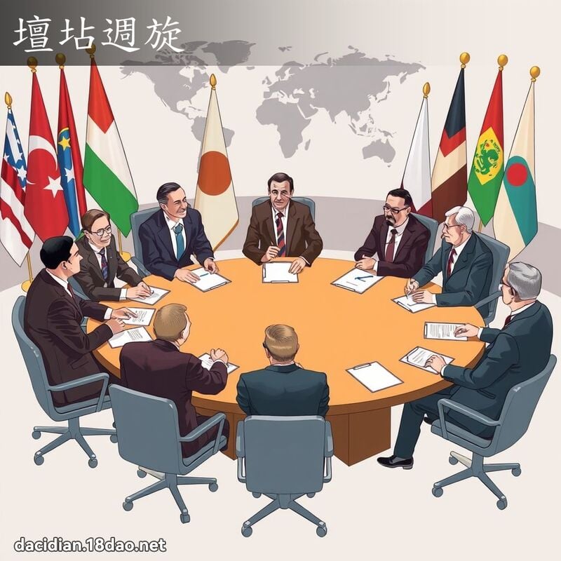 坛坫周旋 - 国语大辞典配图