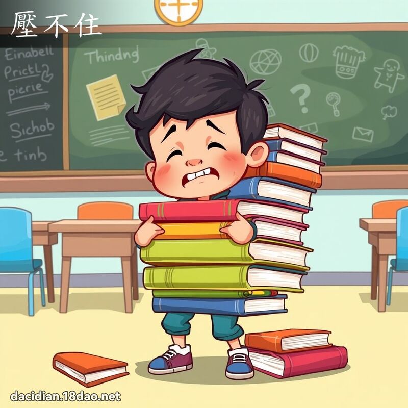 壓不住 - 國語大辭典配圖