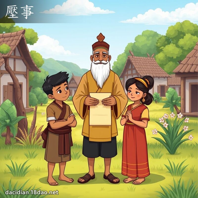 壓事 - 國語大辭典配圖