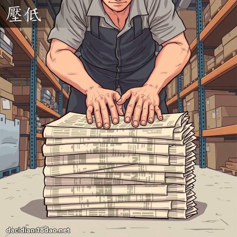 压低 - 国语大辞典配图