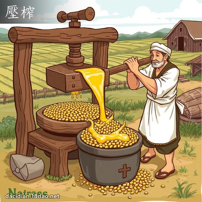 壓榨 - 國語大辭典配圖