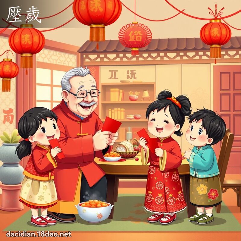 壓歲 - 國語大辭典配圖