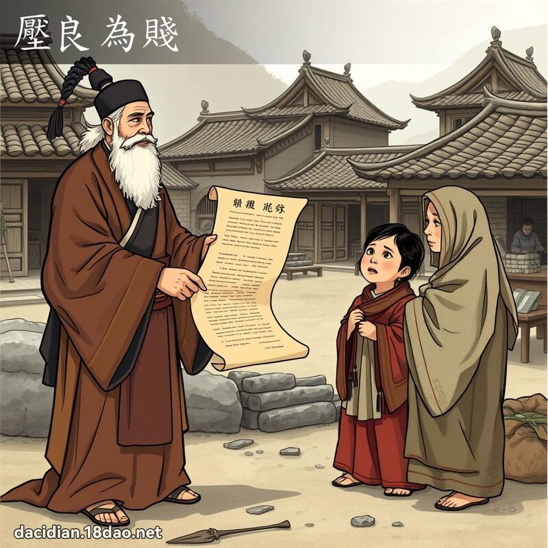 壓良為賤 - 國語大辭典配圖