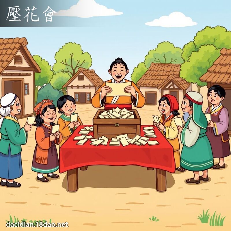 壓花會 - 國語大辭典配圖