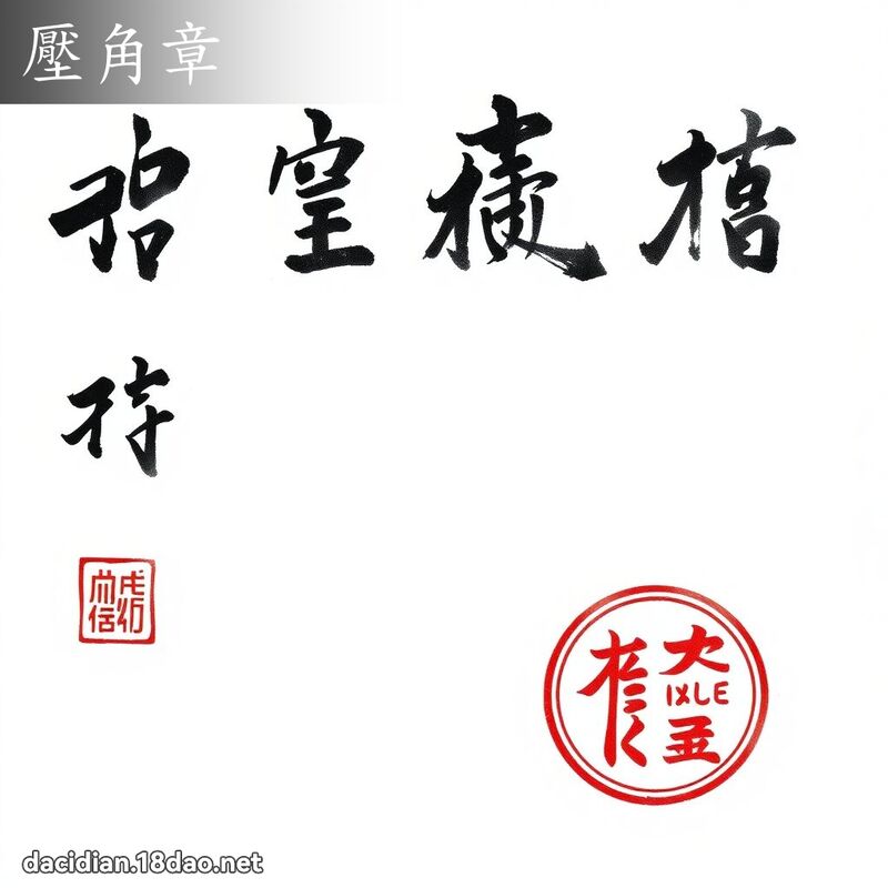 壓角章 - 國語大辭典配圖