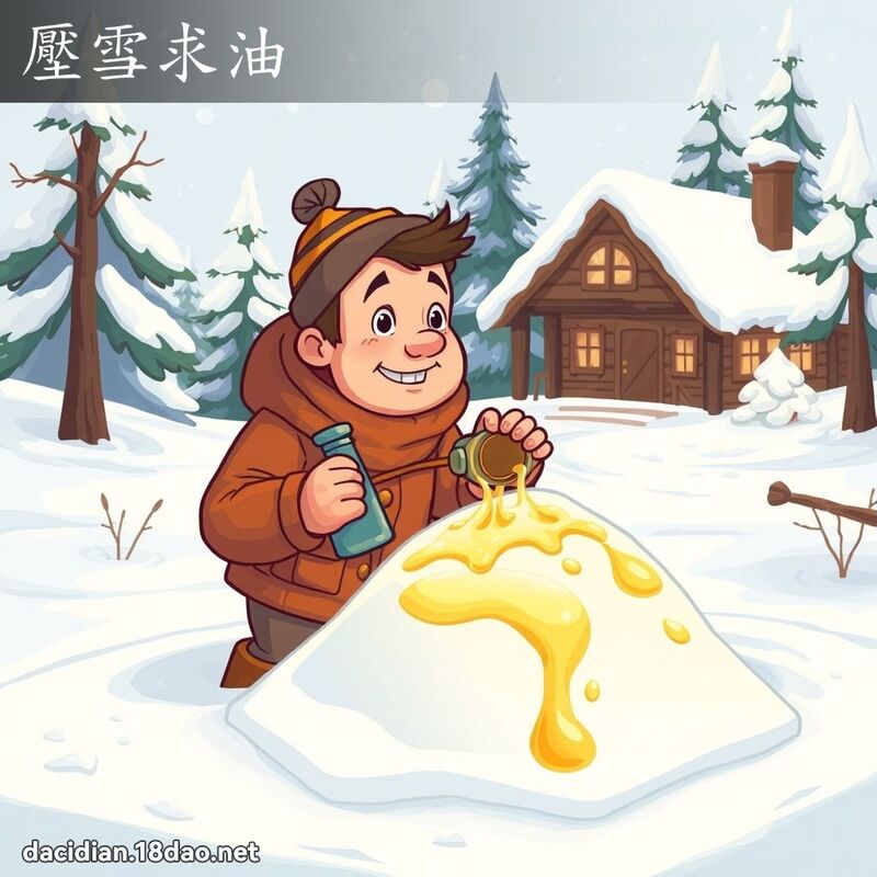壓雪求油 - 國語大辭典配圖