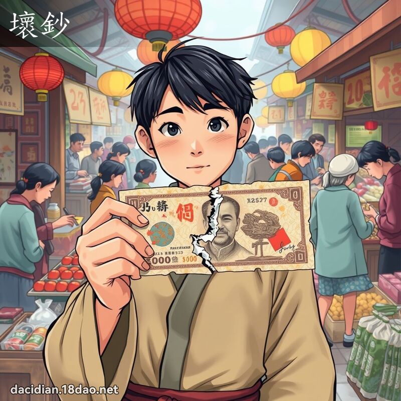 壞鈔 - 國語大辭典配圖