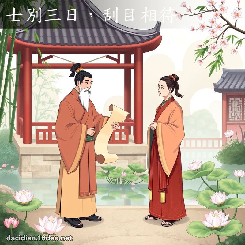 士別三日，刮目相待 - 國語大辭典配圖