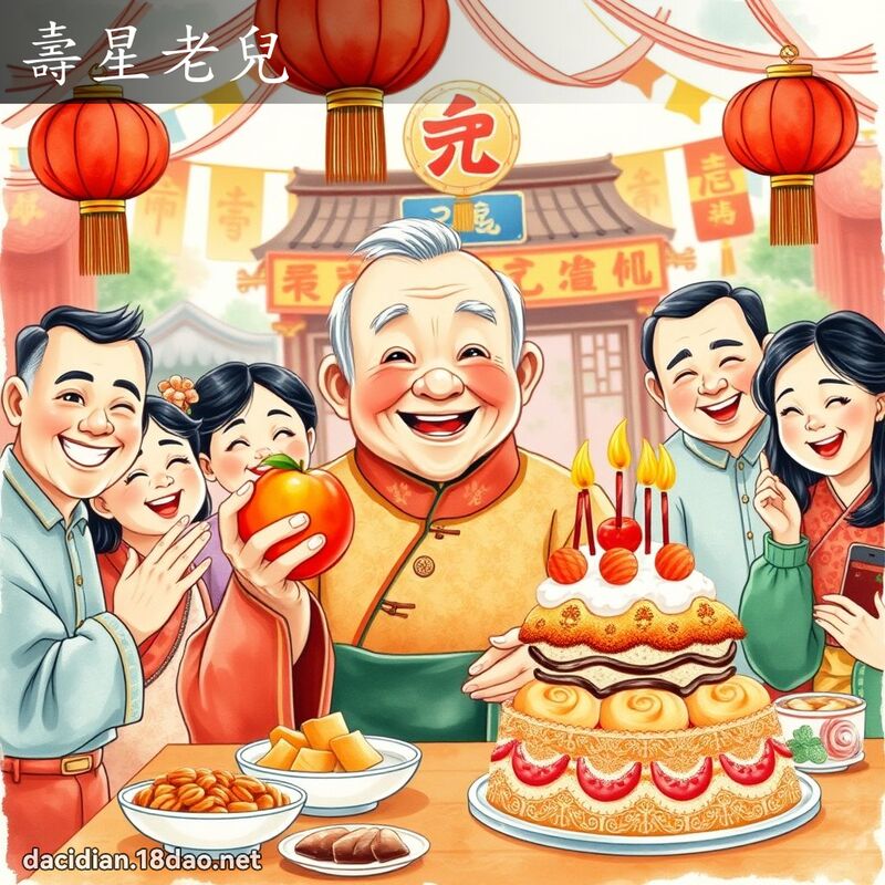 寿星老儿 - 国语大辞典配图