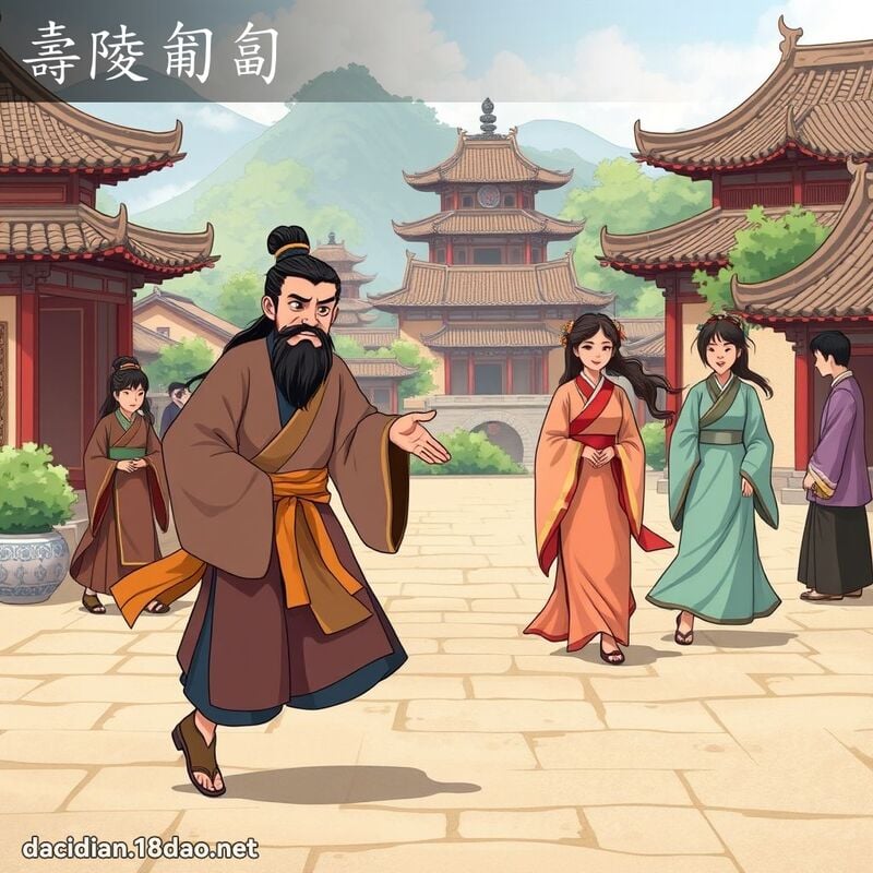 壽陵匍匐 - 國語大辭典配圖