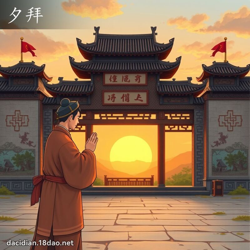 夕拜 - 國語大辭典配圖