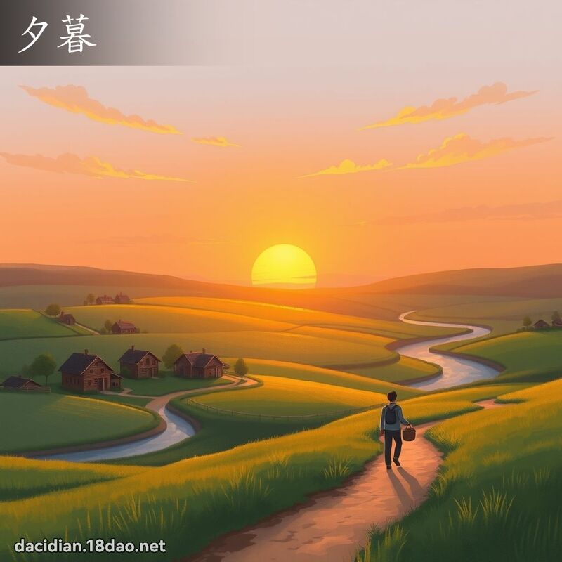 夕暮 - 国语大辞典配图