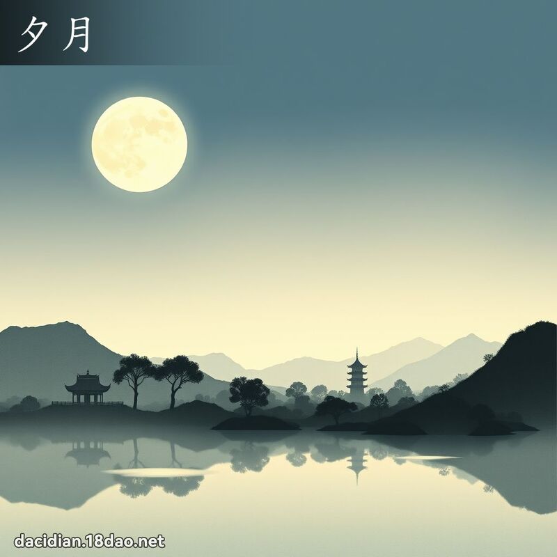 夕月 - 國語大辭典配圖