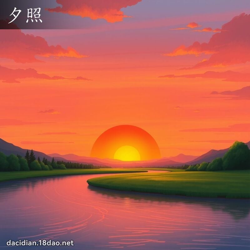 夕照 - 國語大辭典配圖