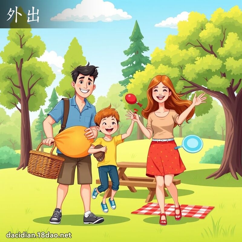 外出 - 国语大辞典配图