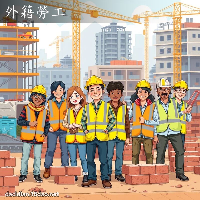 外籍劳工 - 国语大辞典配图