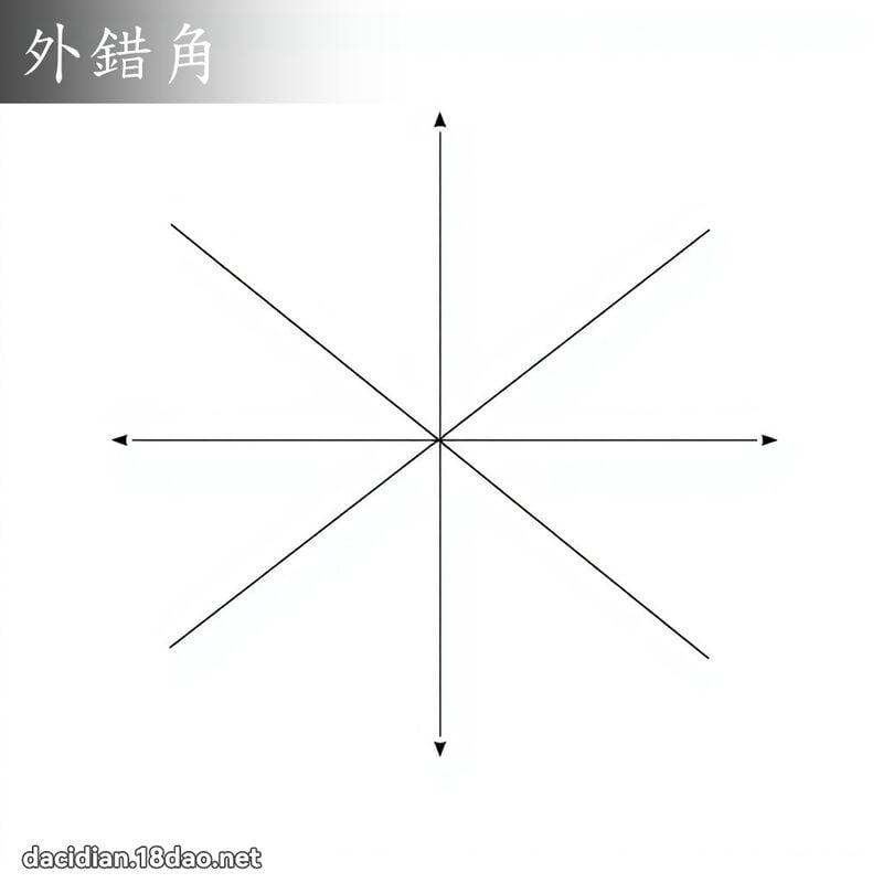 外錯角 - 國語大辭典配圖