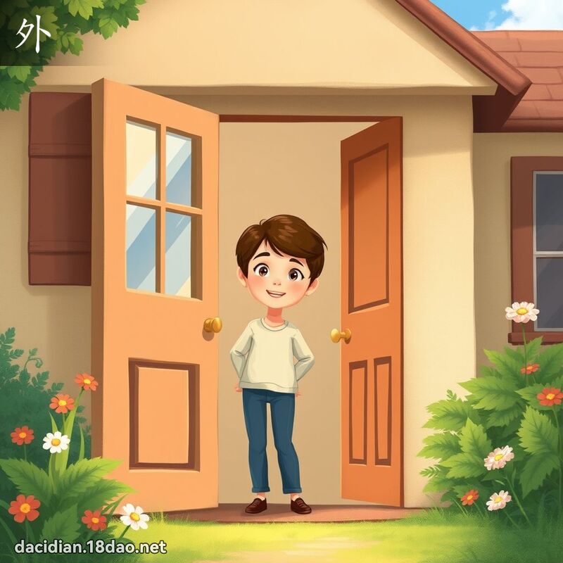 外 - 國語大辭典配圖