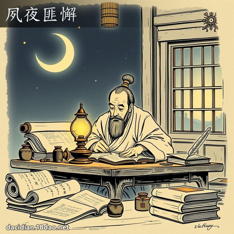 夙夜匪懈 - 國語大辭典配圖