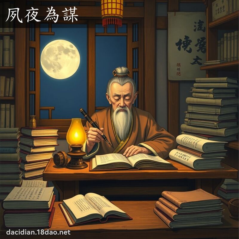 夙夜為謀 - 國語大辭典配圖