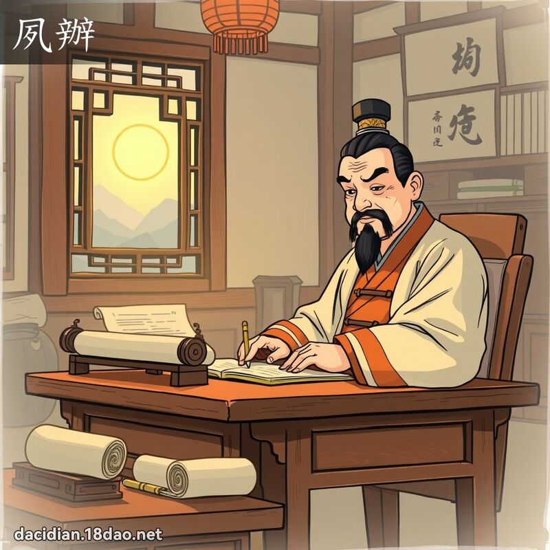 夙辦 - 國語大辭典配圖