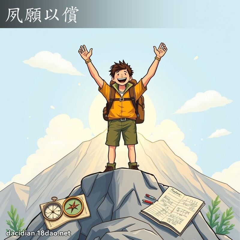 夙願以償 - 國語大辭典配圖